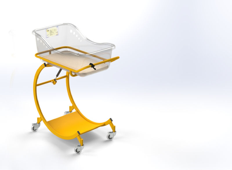 Das Krankenhausbett für Neugeborene BABYNEL-Bed softdrive mit Neigungsverstellung 